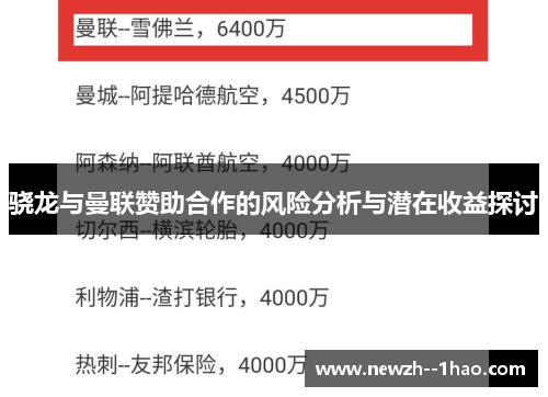 骁龙与曼联赞助合作的风险分析与潜在收益探讨